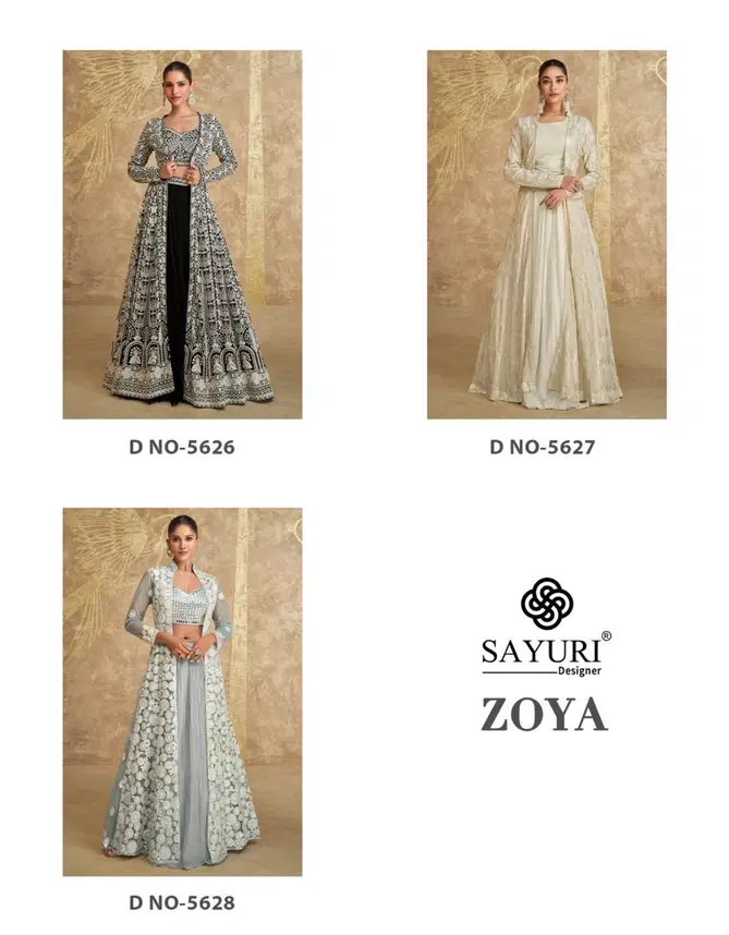 Zoya By Sayuri Designer Georgette Indo Western Lehenga Wholesale Online